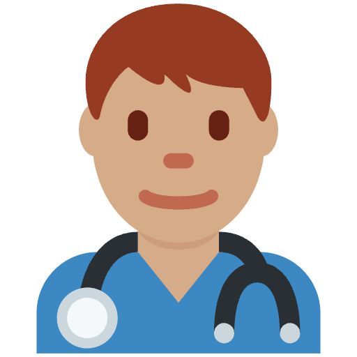 Man Health Worker Medium Skin Tone Emoji from Twemoji Set