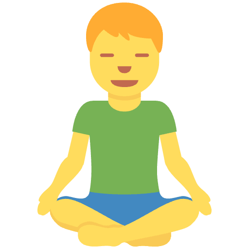 Man In Lotus Position Emoji from Twemoji Set