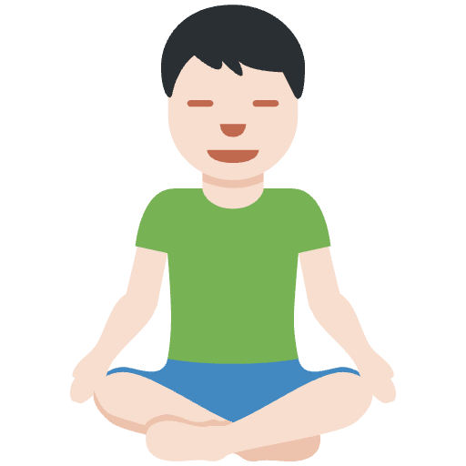 Man In Lotus Position Light Skin Tone Element from Twemoji Emoji Set