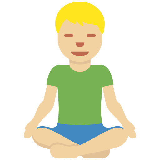 Man In Lotus Position Medium Light Skin Tone Emoji from Twemoji Emoji Set