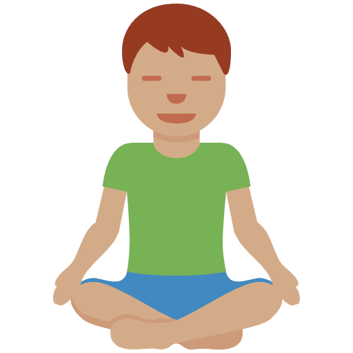 Man In Lotus Position Medium Skin Tone Emoji from Twemoji Set