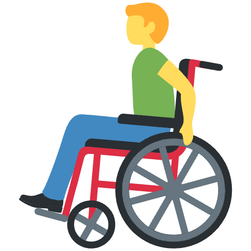 Man In Manual Wheelchair Emoji from Twemoji Set
