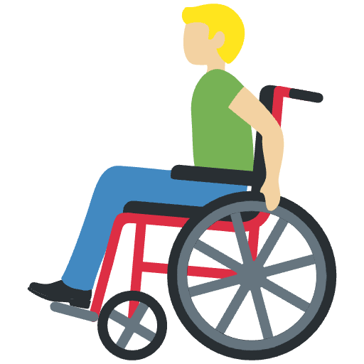 Man In Manual Wheelchair Medium Light Skin Tone Emoji from Twemoji Set