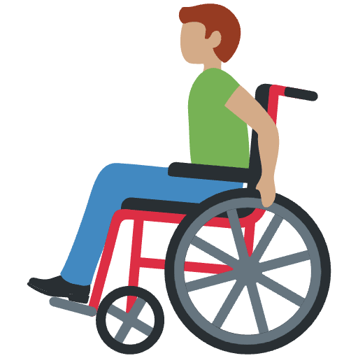 Man In Manual Wheelchair Medium Skin Tone Emoji from Twemoji Emoji Set