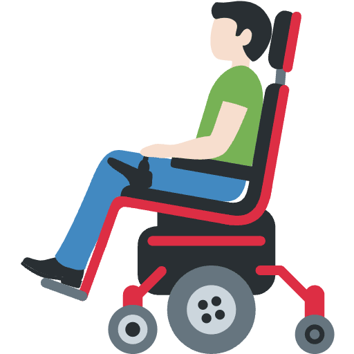 Man In Motorized Wheelchair Light Skin Tone Emoji from Twemoji Set