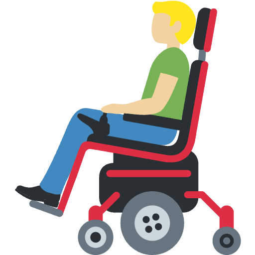 Man In Motorized Wheelchair Medium Light Skin Tone Emoji from Twemoji Emoji Set