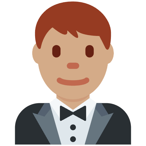 Man In Tuxedo Medium Skin Tone Emoji from Twemoji Set