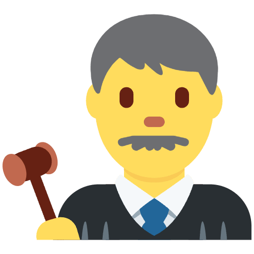 Man Judge Emoji from Twemoji Emoji Set