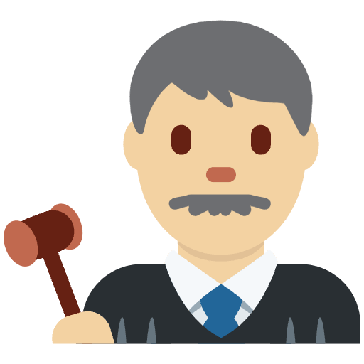Man Judge Medium Light Skin Tone Emoji from Twemoji Set