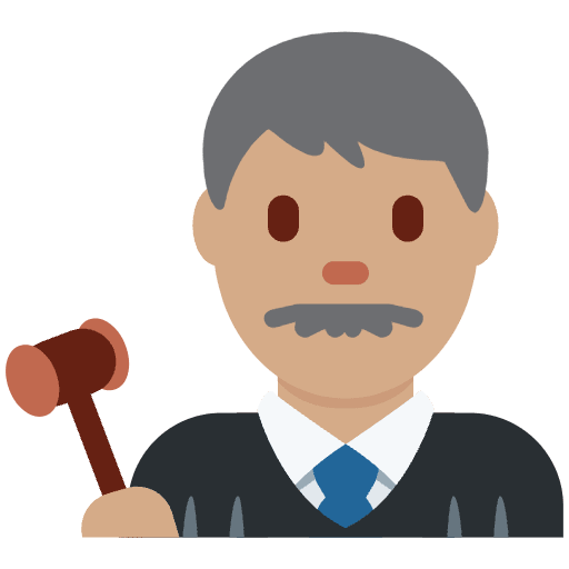 Man Judge Medium Skin Tone Emoji from Twemoji Emoji Set