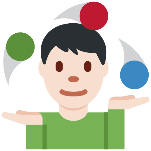 Man Juggling Light Skin Tone Element from Twemoji Emoji Set