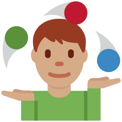 Man Juggling Medium Skin Tone Element from Twemoji Emoji Set