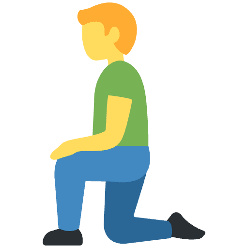 Man Kneeling Emoji from Twemoji Emoji Set