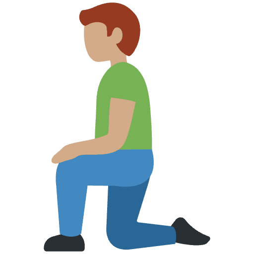 Man Kneeling Medium Skin Tone Element from Twemoji Emoji Set