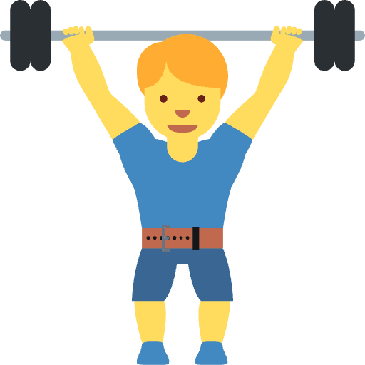 Man Lifting Weights Emoji from Twemoji Emoji Set