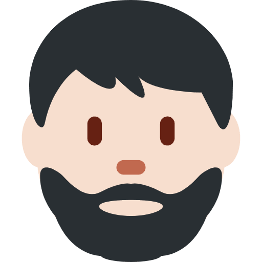 Man Light Skin Tone Beard Emoji from Twemoji Emoji Set