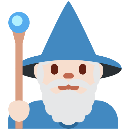 Man Mage Light Skin Tone Emoji from Twemoji Emoji Set