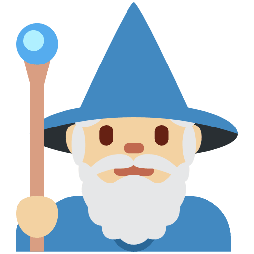 Man Mage Medium Light Skin Tone Element from Twemoji Emoji Set