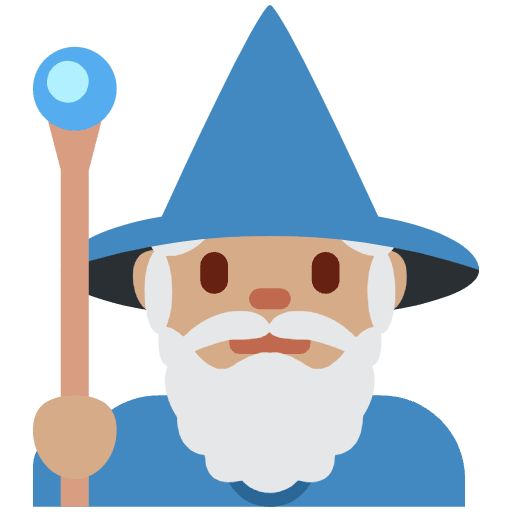 Man Mage Medium Skin Tone Element from Twemoji Emoji Set