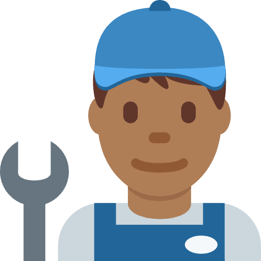 Man Mechanic Medium Dark Skin Tone Emoji from Twemoji Emoji Set