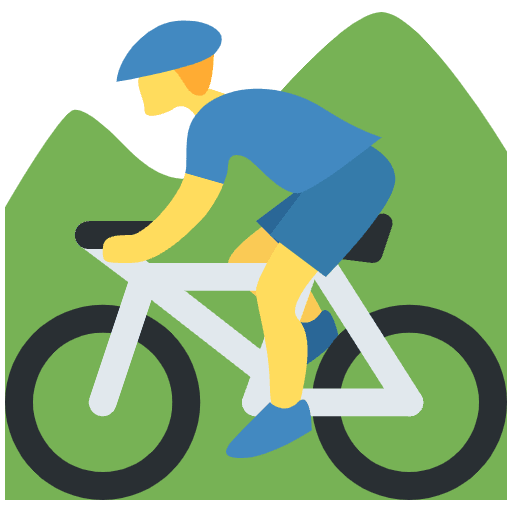 Man Mountain Biking Element from Twemoji Emoji Set