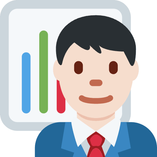 Man Office Worker Light Skin Tone Emoji from Twemoji Set