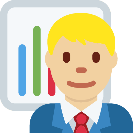Man Office Worker Medium Light Skin Tone Emoji from Twemoji Emoji Set