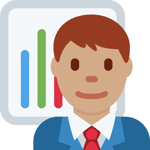 Man Office Worker Medium Skin Tone Emoji from Twemoji Emoji Set