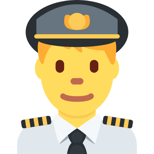 Man Pilot Emoji from Twemoji Emoji Set