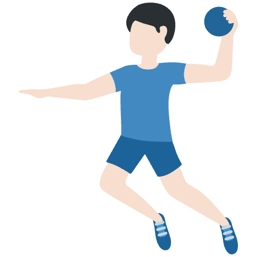 Man Playing Handball Light Skin Tone Emoji from Twemoji Emoji Set