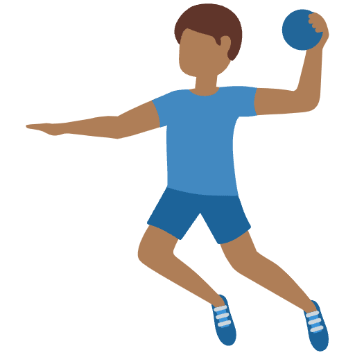 Man Playing Handball Medium Dark Skin Tone Emoji from Twemoji Set
