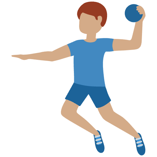 Man Playing Handball Medium Skin Tone Emoji from Twemoji Emoji Set