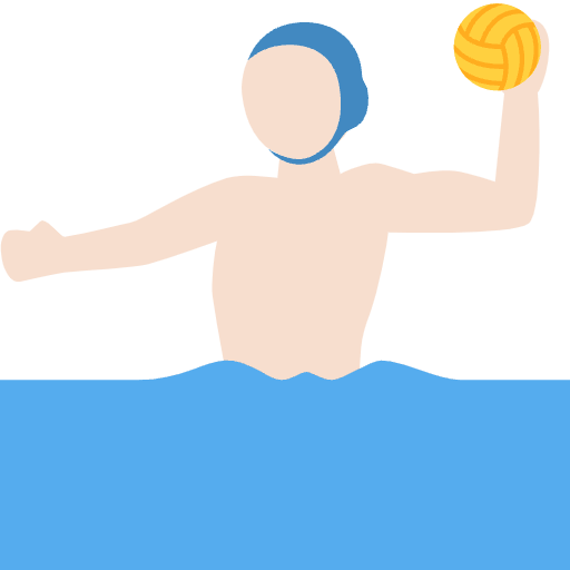 Man Playing Water Polo Light Skin Tone Emoji from Twemoji Emoji Set