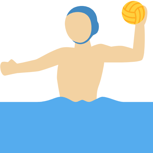 Man Playing Water Polo Medium Light Skin Tone Emoji from Twemoji Emoji Set