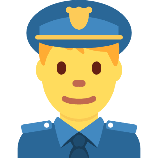 Man Police Officer Emoji from Twemoji Emoji Set