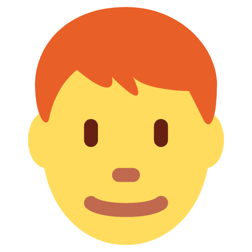 Man Red Hair Emoji from Twemoji Set