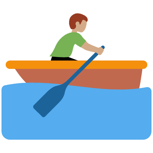Man Rowing Boat Medium Skin Tone Element from Twemoji Emoji Set