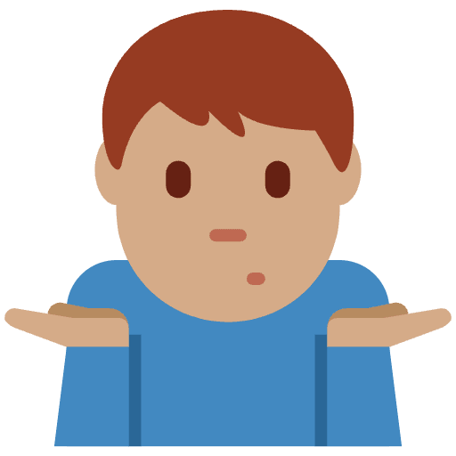 Man Shrugging Medium Skin Tone Emoji from Twemoji Emoji Set