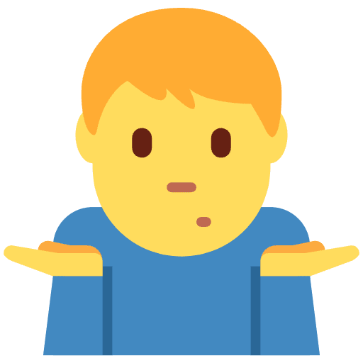 Man Shrugging Emoji from Twemoji Emoji Set