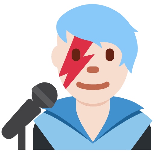 Man Singer Light Skin Tone Element from Twemoji Emoji Set