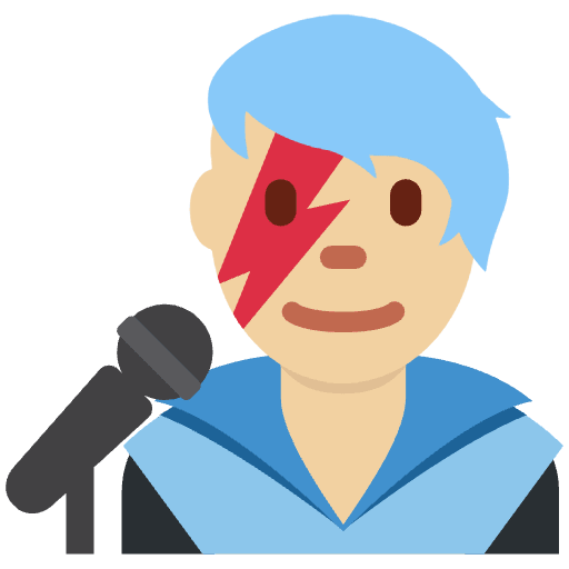 Man Singer Medium Light Skin Tone Element from Twemoji Emoji Set