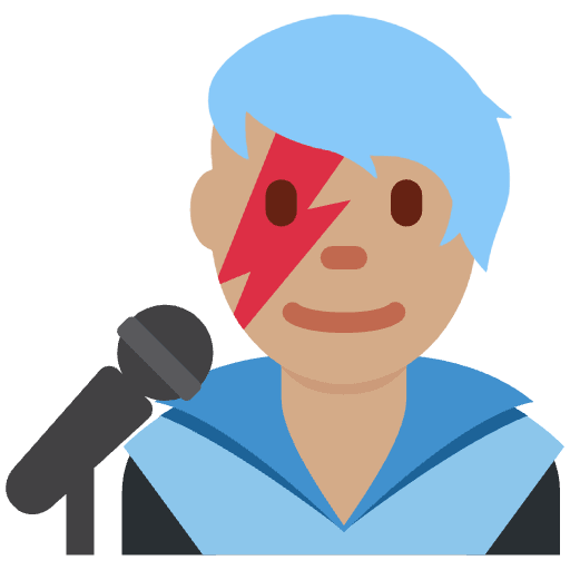 Man Singer Medium Skin Tone Element from Twemoji Emoji Set
