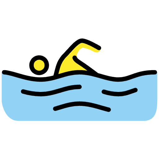 Man Swimming Emoji from OpenMoji Emoji Set