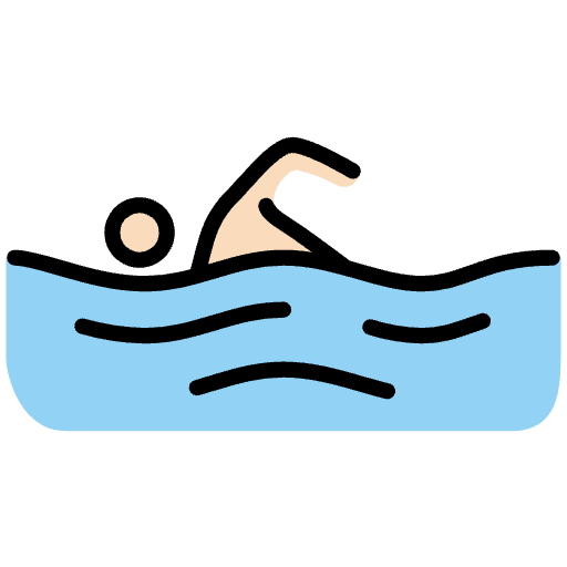Man Swimming Light Skin Tone Emoji from OpenMoji Set