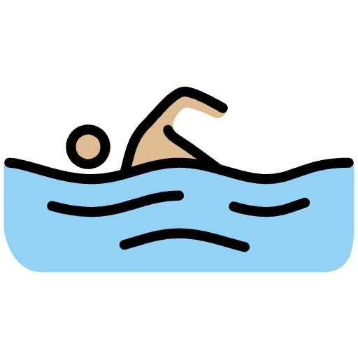 Man Swimming Medium Light Skin Tone Element from OpenMoji Emoji Set