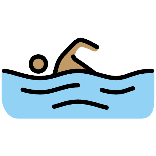 Man Swimming Medium Skin Tone Emoji from OpenMoji Set