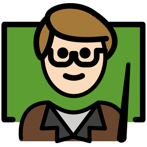 Man Teacher Light Skin Tone Emoji from OpenMoji Set