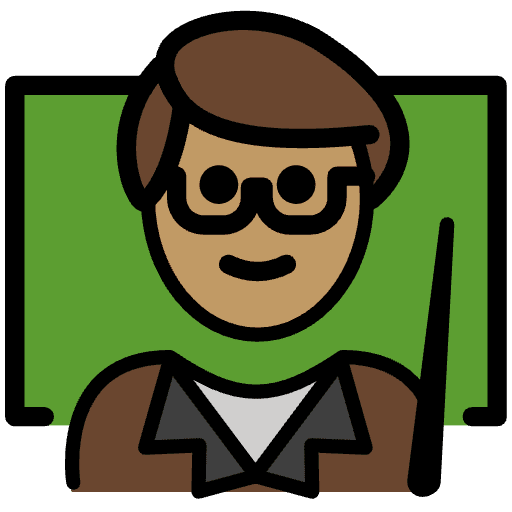 Man Teacher Medium Skin Tone Element from OpenMoji Emoji Set