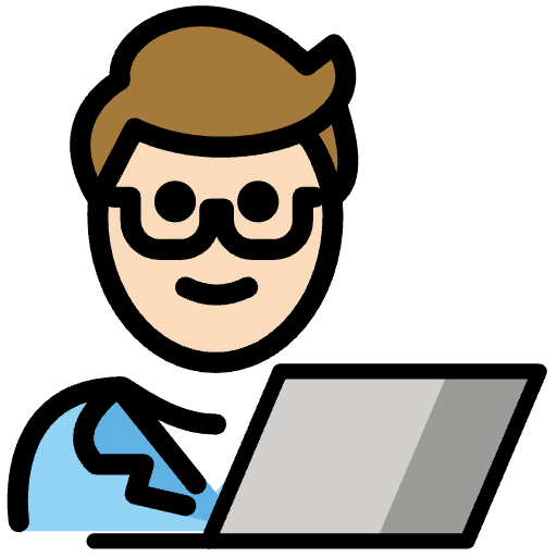 Man Technologist Light Skin Tone Emoji from OpenMoji Emoji Set
