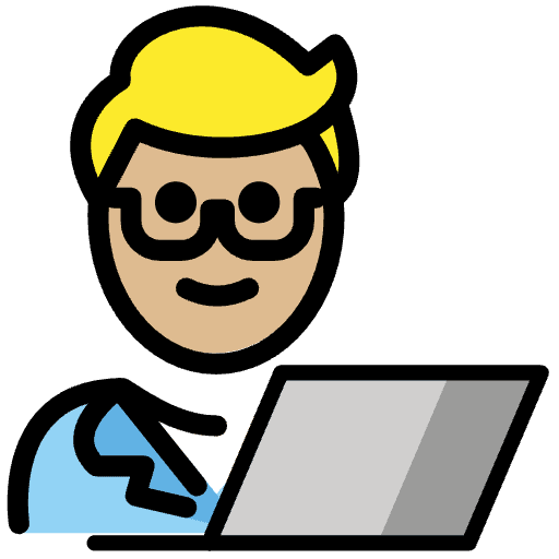 Man Technologist Medium Light Skin Tone Emoji from OpenMoji Emoji Set